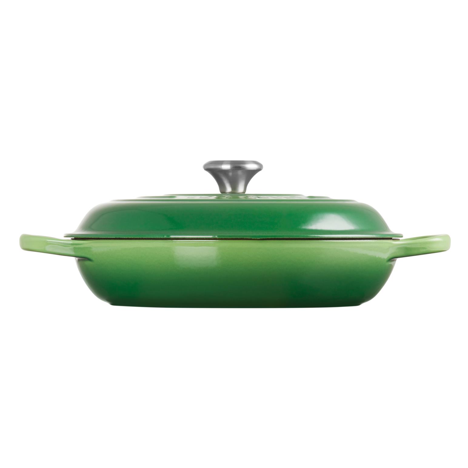 Le Creuset Signature Shallow Casserole 30cm SS Knob Bamboo Green